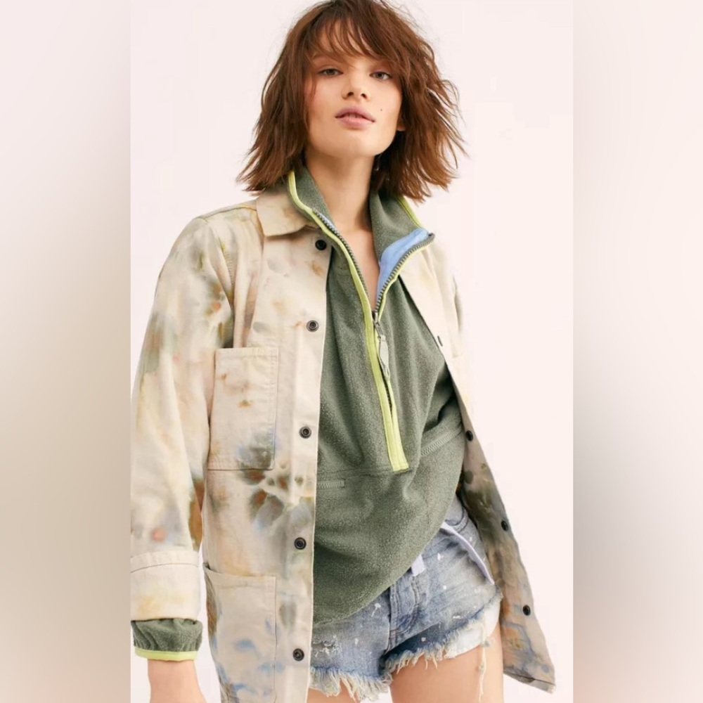 Free People Tye Dye Workwear Jacket NWOT